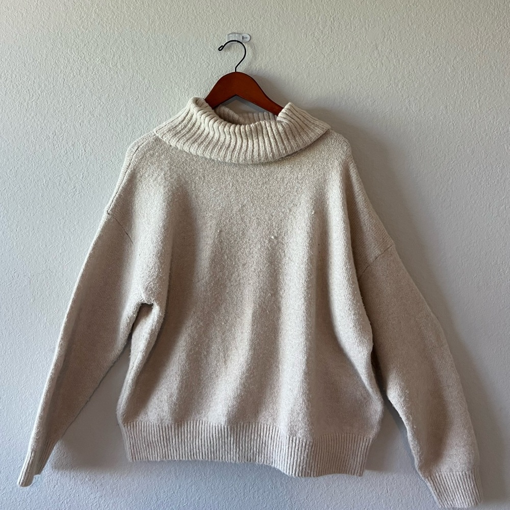 Cozy Cream Princess Polly Turtleneck Sweater